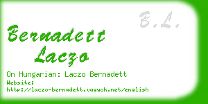 bernadett laczo business card